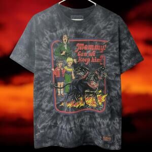 Steven Rhodes Cerberus Tie Dye S goth emo funny T-Shirt Mommy! Can We Keep Him?